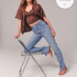 Abercrombie ultra high rise 90s straight jean